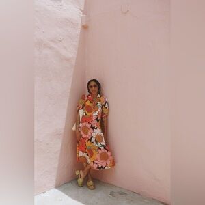 Farm Rio Sunflower Midi Dress